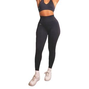 Bluee Seamless High Waist Squat Proof Contour Leggings‎ Sz S Midnight Black